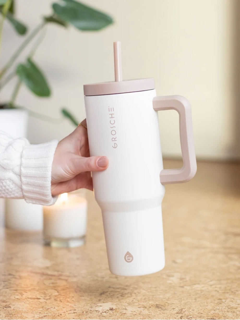 Grosche: Aspen Tumbler (Cream White) for The Jilly Box